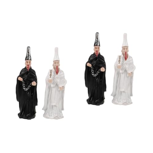 4 Stück Zubehör Für Sandtische Kleine Totenfiguren Puppenhaus-Ornament Miniaturszenen Tod -Gothic-dekor Bemalte Modell-totenfigur Todesspielzeug-spielset Miniaturen Harz HOODANCOS von HOODANCOS