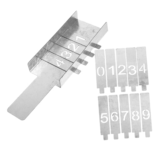 HOODANCOS 1 Satz Digitale Form Zahlenschablonen Zum Basteln Schablone Für Die Postfachnummer Zeichenschablonen Bordsteinmalerei-schablonen 0-9 Zahlenschablonen DIY-farbschablone Eisen Silver von HOODANCOS