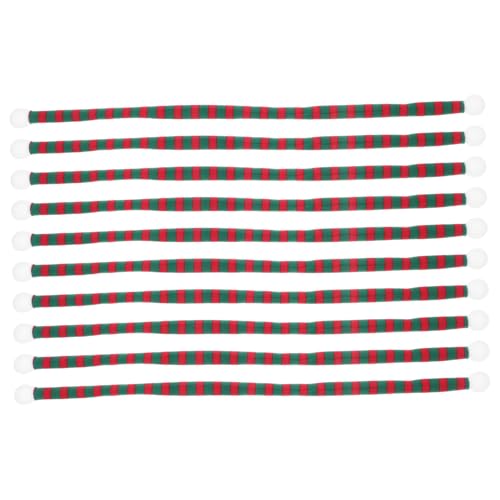 HOODANCOS 10 Stück Teiliges Kleine Weihnachts-schal Mini-strickschals Rot-grün Gestreift Dekorativ für Weinflaschen Puppendeko Partyzubehör HOODANCOS 10 Stück Teiliges Kleine Weihnachts-schal Mini-strickschals Rot-grün Gestreift Dekorativ für Weinflaschen Puppendeko Partyzubehör von HOODANCOS