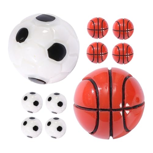 HOODANCOS 10 Stück Teiliges Mini aus Resin Fußball Basketball Kleine Deko für Puppenhaus Lebensechte Miniatur Sportbälle Geeignet für Wohn Schlafzimmerdekor HOODANCOS 10 Stück Teiliges Mini aus Resin Fußball Basketball Kleine Deko für Puppenhaus Lebensechte Miniatur Sportbälle Geeignet für Wohn Schlafzimmerdekor von HOODANCOS