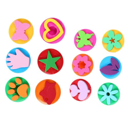 HOODANCOS 2 Satz DIY Graffiti Stempelset Teilig mit Bunten Cartoon Mustern aus Kunststoff und Eva Lustige Kreative Zeichenwerkzeuge für Fördert Malspaß und Motorische Zufällige Farbe HOODANCOS 2 Satz DIY Graffiti Stempelset Teilig mit Bunten Cartoon Mustern aus Kunststoff und Eva Lustige Kreative Zeichenwerkzeuge für Fördert Malspaß und Motorische Zufällige Farbe von HOODANCOS