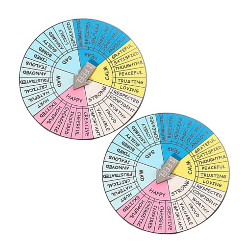 HOODANCOS 2 Stück Emotionsrad-Abzeichen zubehör Metalldekoration Wagenräder Gefühlsrad-Abzeichen-Plattenspieler Ghibli plattenträger drehteller Metall-Emotionen-Rad-Abzeichen Deko-Gefühlsrad von HOODANCOS