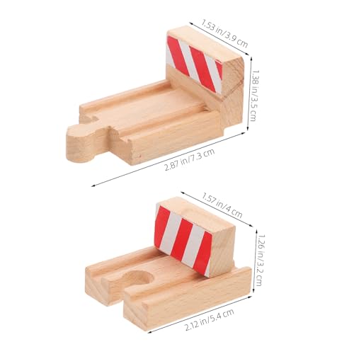HOODANCOS 2 Stück Holz Eisenbahn Schienen Stopper Holzschienen Zubehör für Kompatibel mit Holz Zugspielzeug Fördert Feinmotorik und Kreativität Beim Eisenbahn Spiel HOODANCOS 2 Stück Holz Eisenbahn Schienen Stopper Holzschienen Zubehör für Kompatibel mit Holz Zugspielzeug Fördert Feinmotorik und Kreativität Beim Eisenbahn Spiel von HOODANCOS
