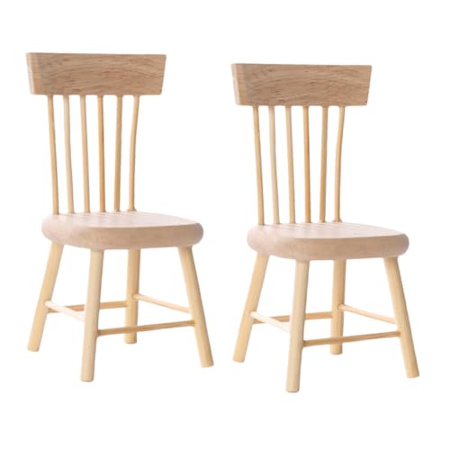 HOODANCOS 2 Stück Maßstab Puppenhaus Möbel Naturholz Miniaturmöbel Dekoration für Puppenhaus Garten Party Büro und Hochzeit HOODANCOS 2 Stück Maßstab Puppenhaus Möbel Naturholz Miniaturmöbel Dekoration für Puppenhaus Garten Party Büro und Hochzeit von HOODANCOS