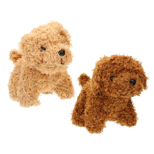 HOODANCOS 2 Stück Plüsch Hund Anhänger Kuscheliges Stofftier Dekoration für Rucksack Schlüsselanhänger Sanft und Langlebig in Apricot und Braun HOODANCOS 2 Stück Plüsch Hund Anhänger Kuscheliges Stofftier Dekoration für Rucksack Schlüsselanhänger Sanft und Langlebig in Apricot und Braun von HOODANCOS
