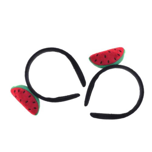 HOODANCOS 2 Stück Plüsch Wassermelonen Haarreifen Weiches Stoff Stirnband Lustiges Tropisches Hawaii Kopfschmuck für Damen Mädchen Party Karneval HOODANCOS 2 Stück Plüsch Wassermelonen Haarreifen Weiches Stoff Stirnband Lustiges Tropisches Hawaii Kopfschmuck für Damen Mädchen Party Karneval von HOODANCOS