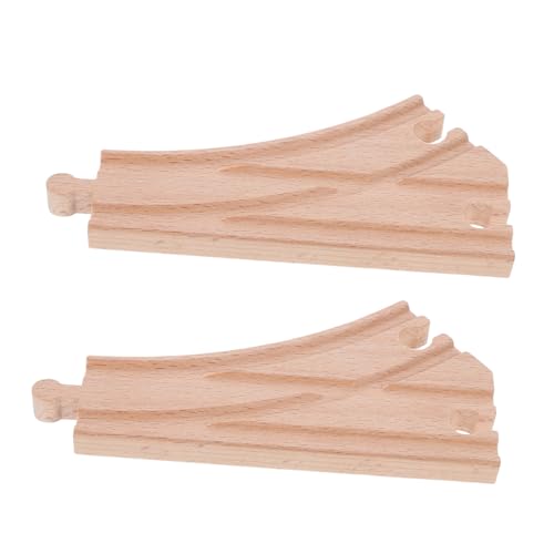 HOODANCOS 2 Stück Teiliges Holz Eisenbahn Zubehör mit Mehrweg Weichen für Flexible Kreative Holzschienenlayouts Kompatibel mit Thomas Zugsets Robustes Holzspielzeug für Motorischer HOODANCOS 2 Stück Teiliges Holz Eisenbahn Zubehör mit Mehrweg Weichen für Flexible Kreative Holzschienenlayouts Kompatibel mit Thomas Zugsets Robustes Holzspielzeug für Motorischer von HOODANCOS