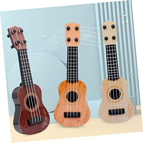 HOODANCOS 2 Stück Teiliges Ukulele Gitarre aus Sicherem Kunststoff Frühe Musikalische Früherziehung Praktische Lerninstrumente Gelb und Braun HOODANCOS 2 Stück Teiliges Ukulele Gitarre aus Sicherem Kunststoff Frühe Musikalische Früherziehung Praktische Lerninstrumente Gelb und Braun von HOODANCOS
