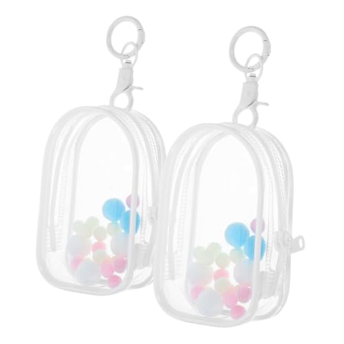 HOODANCOS 2 Stück Transparente Aufbewahrungstasche mit Schlüsselanhänger PVC Tasche für Puppen Mini Figuren Praktische Sammelbox mit Reißverschluss Multifunktional für Schmuck und Kleine HOODANCOS 2 Stück Transparente Aufbewahrungstasche mit Schlüsselanhänger PVC Tasche für Puppen Mini Figuren Praktische Sammelbox mit Reißverschluss Multifunktional für Schmuck und Kleine von HOODANCOS