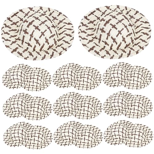 HOODANCOS 20 Stück Miniatur Geflochtener Strohhut Teiliges Dunkelbraun Handgefertigte Puppenaccessoires DIY Dekorationen für Puppen und Fotorequisiten HOODANCOS 20 Stück Miniatur Geflochtener Strohhut Teiliges Dunkelbraun Handgefertigte Puppenaccessoires DIY Dekorationen für Puppen und Fotorequisiten von HOODANCOS