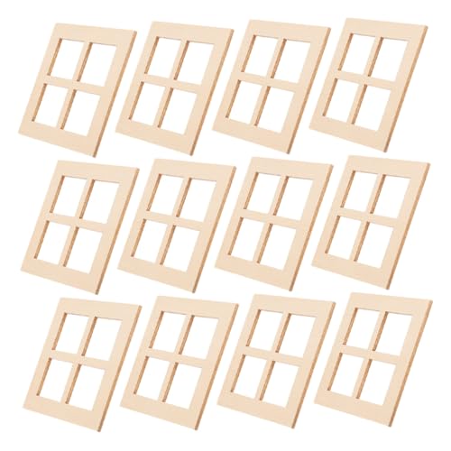 HOODANCOS 20 Stück Teiliges Miniatur Holzfensterrahmen Unbemalte DIY Puppenhaus Fenster Wiederverwendbare Leichte Mini Fenster für Haus Deko Bastelprojekte Puppenhaus Möbel Zubehör HOODANCOS 20 Stück Teiliges Miniatur Holzfensterrahmen Unbemalte DIY Puppenhaus Fenster Wiederverwendbare Leichte Mini Fenster für Haus Deko Bastelprojekte Puppenhaus Möbel Zubehör von HOODANCOS