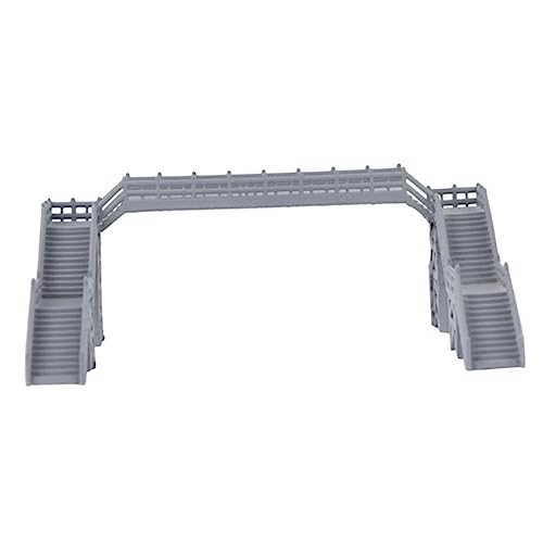 HOODANCOS 3St Modell Fußgängerbrücke Eisenbahn-Landschaftsstütze Miniaturornament für Sandtisch n Spur bastelzeug laufstall Spielzeug DIY-Material Dekoration der Eisenbahnlandschaft Abs Grey von HOODANCOS