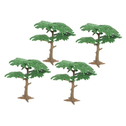 HOODANCOS 4 Stück Simulationslandschaftsbaum Sandtisch-Modellbaum Miniaturmodell Modell Landschaft Landschaftsdeko Landschaftslandschaftsbaummodell Mikrosimulation Kleiner Baum Plastik von HOODANCOS