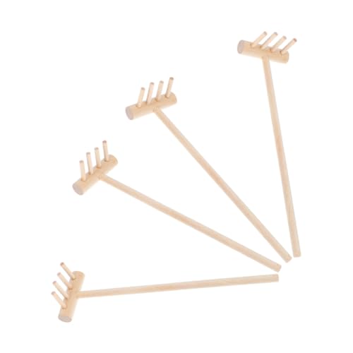 HOODANCOS 4 Stück Teiliges Mini Holzrechen für Sandspielzeug und Garten Vielseitige Mini Sandkasten Rechen aus Robustem Holz für Kreative Gestaltung und Kleine Gartenarbeiten HOODANCOS 4 Stück Teiliges Mini Holzrechen für Sandspielzeug und Garten Vielseitige Mini Sandkasten Rechen aus Robustem Holz für Kreative Gestaltung und Kleine Gartenarbeiten von HOODANCOS