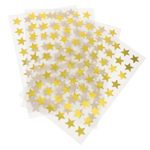 HOODANCOS 40 Blatt Aluminiumfolie Sternaufkleber Selbstklebende Belohnungssticker für Schüler Goldene Motivationssterne für Klassenzimmer Schule und Zuhause HOODANCOS 40 Blatt Aluminiumfolie Sternaufkleber Selbstklebende Belohnungssticker für Schüler Goldene Motivationssterne für Klassenzimmer Schule und Zuhause von HOODANCOS