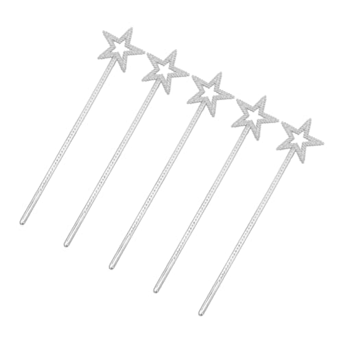 HOODANCOS 5 Stück Teiliges Feenstab mit Silbernem Pentagramm Leichte Kunststoff feenstäbe für Mädchen Partyzubehör und Bühnenrequisiten für Rollenspiele und Verkleidungen HOODANCOS 5 Stück Teiliges Feenstab mit Silbernem Pentagramm Leichte Kunststoff feenstäbe für Mädchen Partyzubehör und Bühnenrequisiten für Rollenspiele und Verkleidungen von HOODANCOS