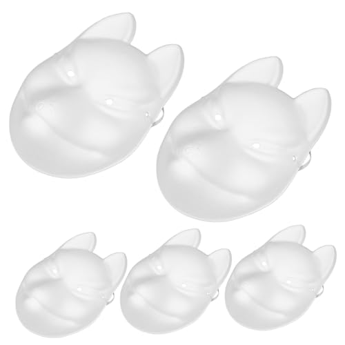 HOODANCOS 5 Stück Teiliges Weiße Papiermasken zum Bemalen DIY Fuchs Tiermaske Sichere Papiermaske für Halloween Karneval Geburtstags und Schulfeiern Kreative Bastelidee HOODANCOS 5 Stück Teiliges Weiße Papiermasken zum Bemalen DIY Fuchs Tiermaske Sichere Papiermaske für Halloween Karneval Geburtstags und Schulfeiern Kreative Bastelidee von HOODANCOS