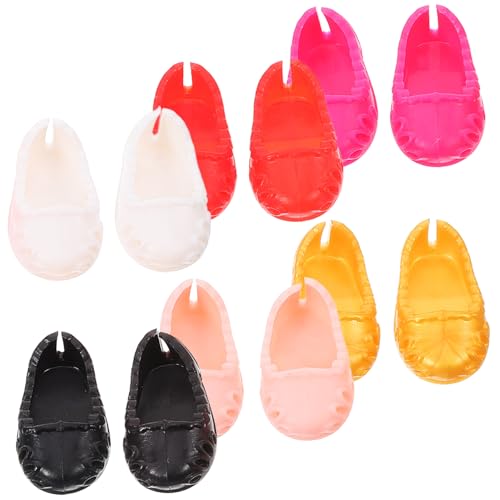 HOODANCOS 6 Paare Puppenschuhe Miniatur für Puppen Farben Flache Schuhe Niedlich Spielzeughaus Dekoration Bekleidungszubehör für Mädchen HOODANCOS 6 Paare Puppenschuhe Miniatur für Puppen Farben Flache Schuhe Niedlich Spielzeughaus Dekoration Bekleidungszubehör für Mädchen von HOODANCOS