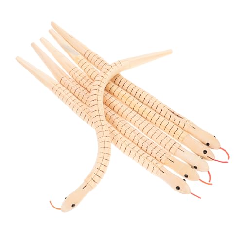 HOODANCOS 6 Stück Teiliges Holzschlangen Bastelset zum Bemalen Flexibles DIY für Fördert Kreativität Motorische Fähigkeiten und Fantasievolles Leicht und Tragbar HOODANCOS 6 Stück Teiliges Holzschlangen Bastelset zum Bemalen Flexibles DIY für Fördert Kreativität Motorische Fähigkeiten und Fantasievolles Leicht und Tragbar von HOODANCOS