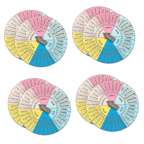 HOODANCOS 8 STK Emotionsrad-Abzeichen Drehplatte Dekoration Zubehör Plattenträger Drehteller Plattenspieler Gefühlsrad-Abzeichen-Emotion Dekoratives Abzeichen „gefühlsrad“. von HOODANCOS