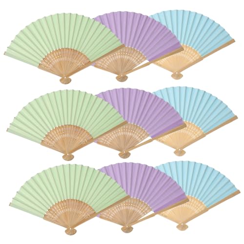 HOODANCOS 9 Stück Teiliges Blanko Papierfächer Faltbare Bunte Handfächer zum Bemalen DIY Bastelset für Leichte Papier Handfächer in Pastellfarben Hellblau Hellgrün HOODANCOS 9 Stück Teiliges Blanko Papierfächer Faltbare Bunte Handfächer zum Bemalen DIY Bastelset für Leichte Papier Handfächer in Pastellfarben Hellblau Hellgrün von HOODANCOS
