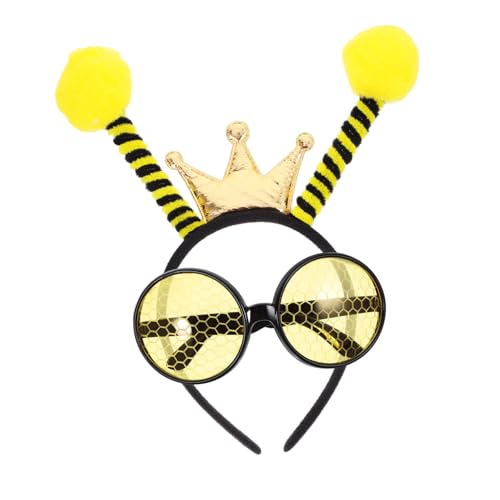 HOODANCOS Bienen Haarreif und Sonnenbrille Set für Erwachsene Cartoon Biene Stirnband mit Komfort Schutz für Kostüm und Mottoparty Karneval Fasching Halloween und Karnevalsfeiern HOODANCOS Bienen Haarreif und Sonnenbrille Set für Erwachsene Cartoon Biene Stirnband mit Komfort Schutz für Kostüm und Mottoparty Karneval Fasching Halloween und Karnevalsfeiern von HOODANCOS