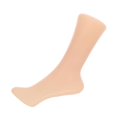 HOODANCOS Fußform Sockenform Strumpfanzeigeformen Fußpuppe für Socken Schaufensterpuppenfüße für Socken Fuß Schaufensterpuppe Mannequin-Füße Mannequin-Fuß Socken Stehen Plastik Beige von HOODANCOS