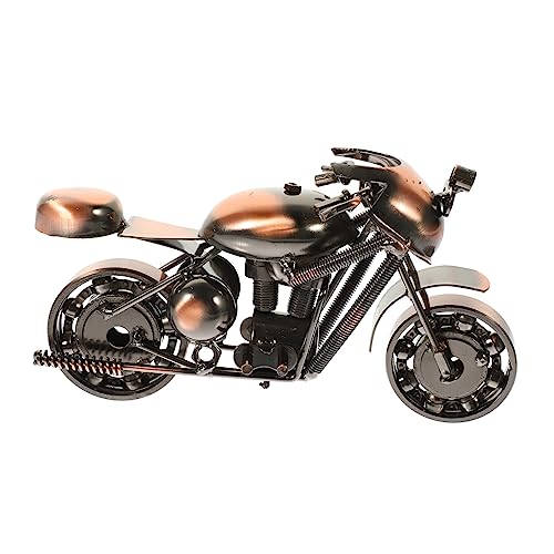 HOODANCOS Motorradmodell -Skulptur kleines Handwerksmotorrad Gestell bastelzeug motorikspielzeug puppenzubehör Auto zubehör dekoratives Herrenzimmer Ornament Eisen von HOODANCOS