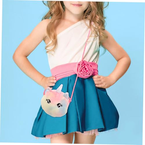 HOODANCOS Plüsch Einhorn Umhängetasche für Mädchen Leichte Schultertasche Multifunktionale Handtasche für Handy Schlüssel Snacks Verstellbarer Tragegurt Bunter Geldbeutel HOODANCOS Plüsch Einhorn Umhängetasche für Mädchen Leichte Schultertasche Multifunktionale Handtasche für Handy Schlüssel Snacks Verstellbarer Tragegurt Bunter Geldbeutel von HOODANCOS