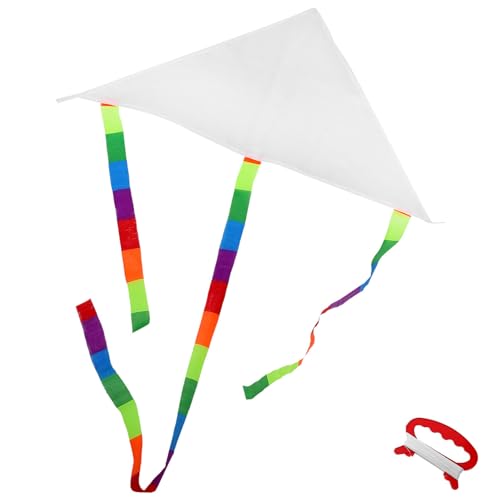 HOODANCOS Weißes Blanko-Drachen-Set DIY-Zeichnungsdrachen Mit Schnurbrett Basteln Sie Ihren Eigenen Drachen Für Kinder Drachenbau-Set Dekorieren Ausmalen Partygeschenk von HOODANCOS