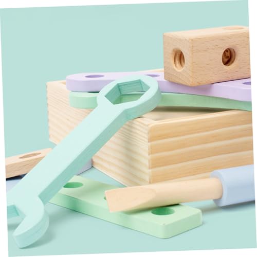 HOODANCOS Werkzeugkasten aus Holz DIY mit Werkzeugen Sicher und Kreativ Pädagogisches Lernspielzeug für Kleinkinder Fördert Fantasie und Intelligentes HOODANCOS Werkzeugkasten aus Holz DIY mit Werkzeugen Sicher und Kreativ Pädagogisches Lernspielzeug für Kleinkinder Fördert Fantasie und Intelligentes von HOODANCOS