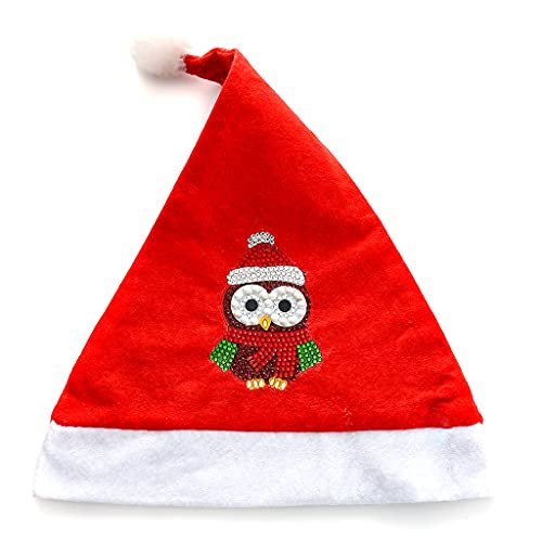 HOOLRZI 5D Diamant Weihnachtsmannmütze Neuartige Weihnachtsornamente Für Kinder Und Erwachsene Weihnachten Festliche Feiertage Partyzubehör Weihnachtsmannmütze Für Erwachsene Mädchen Niedliche Kinder von HOOLRZI