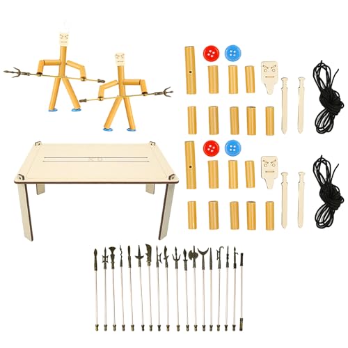 HOOLRZI Fight Battle Bamboo Man Toy Interaktive Reaktionsübung Neuheit Battle Game Aktivitätsspielzeug Party Supplies Adult Favor Tabletop Battle Game von HOOLRZI