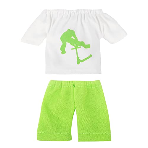 HOOLRZI Finger Kleidung Für Kinder Fingerspitzen Hosen T Shirt Set Fingerboarden Roller Skateboards Zubehör Interaktives Spiel Hemd Kleider Für Finger Shirt von HOOLRZI