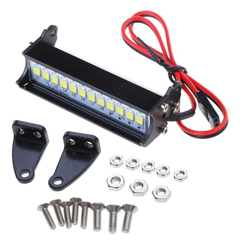 HOOLRZI Modell Auto Dach LED Scheinwerfer Fernbedienung Auto Spielzeug Ersatz LED Mit Draht & Halterung Für 1/10 von HOOLRZI