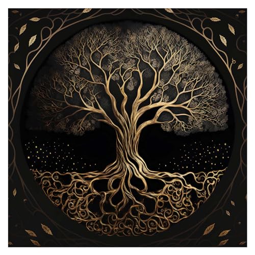 HOOLRZI Tuch Tarot Matte Tischdecke Quadratisches Alter Wiccan Spirituelles Alter Tuch 50x50cm/75x75cm von HOOLRZI