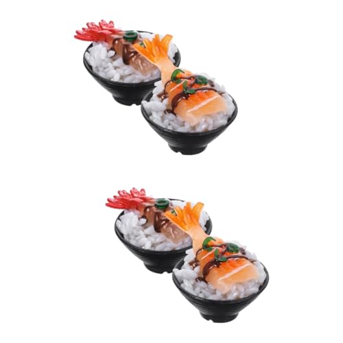 4 Stück Simuliertes Sushi Reis Spielzeug Tischdekoration Fleisch Lebensechte Sushi Dekoration Spielküche Lebensmittel Spiellebensmittel Gefälschte Lebensmittel Modell Für HOOTNEE von HOOTNEE