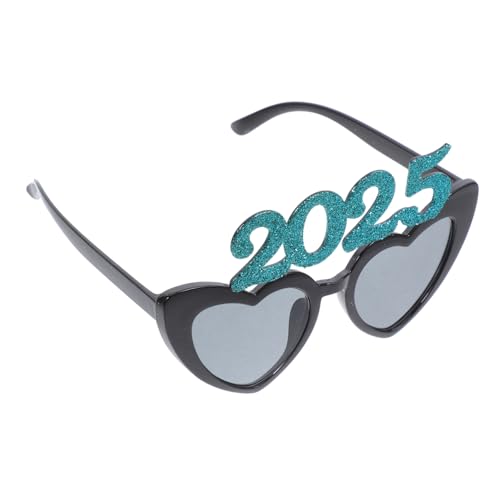 HOOTNEE 1 Paar 2025 Brille Silvester Brille Grad Party Brille Requisiten Partybrille Silvesterdekoration Frohes Neues Jahr Brille Party-brillen-dekore 2025 Neujahrsbrille Abs von HOOTNEE