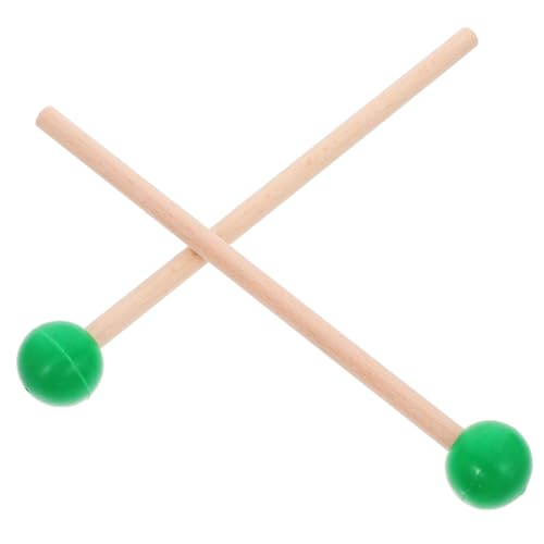 HOOTNEE 1 Paar Marimba-schlägel Zungentrommel-schlägel Performance-Drumsticks für Xylophon 2 Stück Grün von HOOTNEE