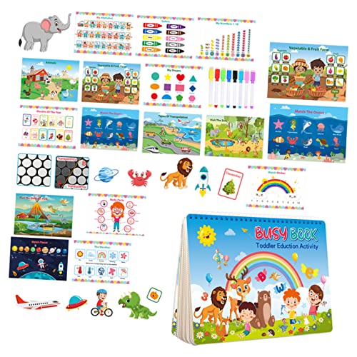 HOOTNEE 1 Satz Aufklärungs-Ruhebuch Aufkleberbuch Stickerbücher aus Papier Vorschul-Stickerbuch Lehrbuch kinderbeschäftigung Kinder bastelset pädagogisches Stickerbuch Aufkleber-Dekore von HOOTNEE