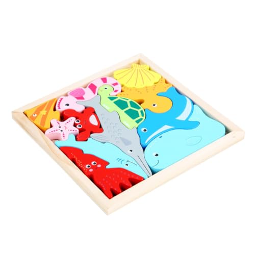 HOOTNEE 1 Satz Cartoon Tier Puzzles Holz Puzzle Spielzeug Kinder Pädagogische Spielzeug von HOOTNEE