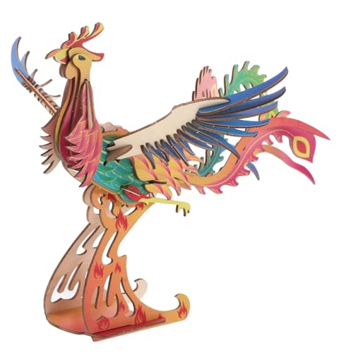 HOOTNEE 1 Satz Dreidimensionales Phoenix-Puzzle 3D-rätsel DIY 3D Holzpuzzle Puzzle Für Phönix- Puzzle Aus Holz Puzzle Im Chinesischen Stil DIY 3D-vogeltier-Puzzle Hölzern von HOOTNEE