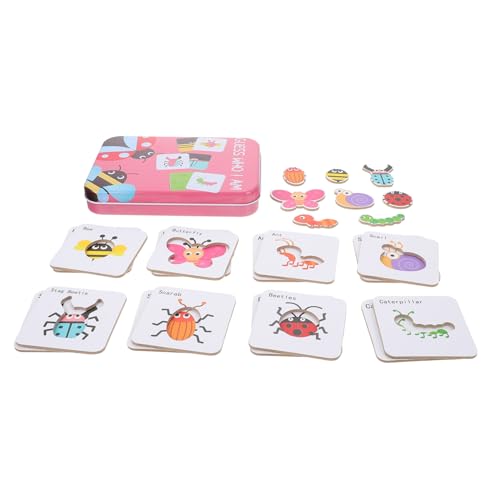 HOOTNEE 1 Satz Kognitives Matching-Puzzle Babyspielzeug Zusammenpassende Karten Für Kinder Puzzle-spielbrett Interaktives Eltern-Kind-Spielzeug Früh Lernkarten Für Kleinkinder Holz von HOOTNEE