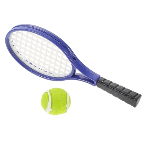 HOOTNEE 1 Satz Mini-Tennisschläger Spielzeug Mini-Sachen Tennisschlägermodell für Kinder 1:12 Puppenhausdekorationen Desktop-Tennisschläger-Modell dekorativer Minischrank Miniartikel Harz von HOOTNEE