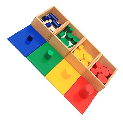 HOOTNEE 1 Satz Puzzle-sensorische Lehrmittel -Sinn-Spielzeug Spielzeug Kinderspielzeug Zylinderspielzeug Lernspielzeug Für Kinder Frühpädagogisches Spielzeug Babybausteine Hölzern von HOOTNEE