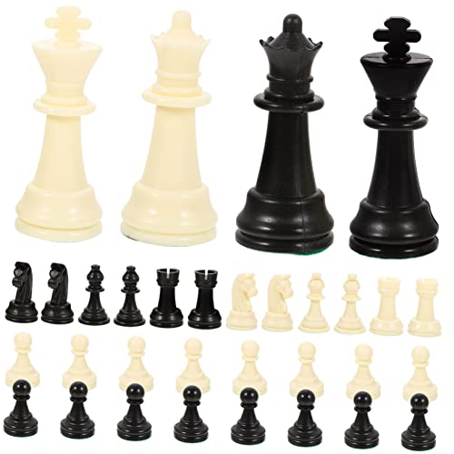 HOOTNEE 1 Satz Schachfiguren Schachbrett Zubehör Internationales Schach Schachbrett Schach Denksport-Spiel Schachuhr Schach Ersatz Chinesisches Schach Schachbrettfiguren Schachblock Pp von HOOTNEE