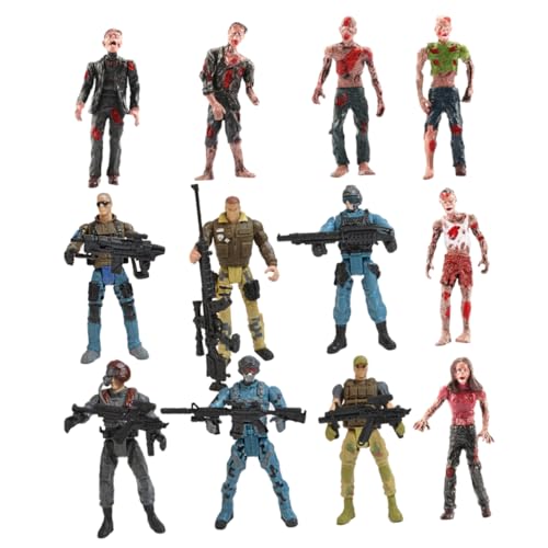 HOOTNEE 1 Satz Simulation Soldatenmodell Menschen Figuren Männer Actionfiguren Soldaten Team Figur Spielzeugsoldaten-actionfiguren Weltkrieg Soldaten Spielzeug Mini-Zombie-Puppen Plastik von HOOTNEE