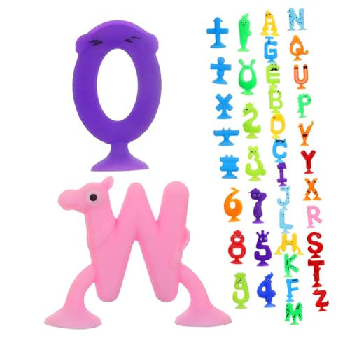 HOOTNEE Alphabet- Und Zahlen-spielzeugset 41-teilig Badespielzeug Für Kinder Baby-badebuchstaben-Spielzeug Badewannenspielzeug Buchstabentiere Pädagogische Rechtschreib-lernspiele von HOOTNEE