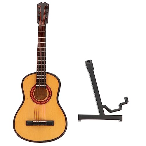 HOOTNEE 1 Set Miniatur Gitarre Modell Für Puppenhaus Dekoration Und Foto Requisiten Perfekt Für Kreatives Rollenspiel Und Fantasievolles von HOOTNEE