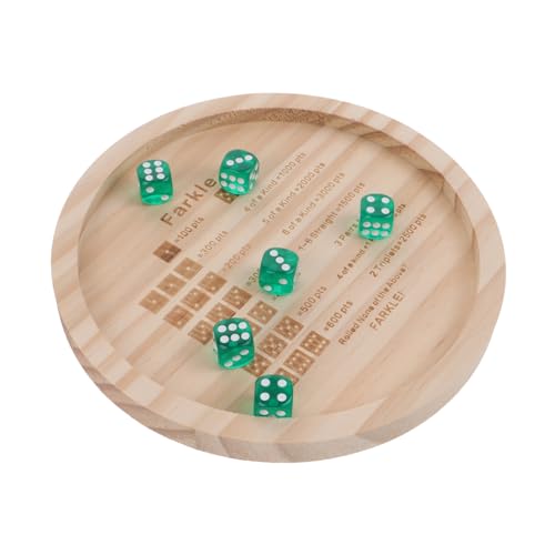 HOOTNEE 1 Set Würfeltablett Holzspielwürfel Farkle Würfel Spielzeug Party Holzwürfel Brettspielwürfel Holzpunktwürfel Tragbare Holzwürfel Kleine Würfel Spielwürfel Spielset von HOOTNEE